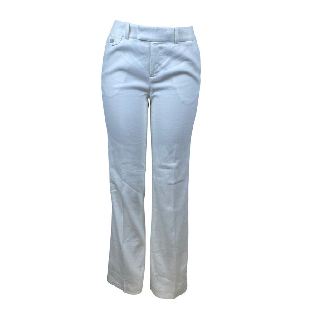 Club Monaco Women’s White Wide-Leg Pants Size 6 Soft Lightweight - New